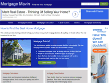 Tablet Screenshot of mortgagemavin.com